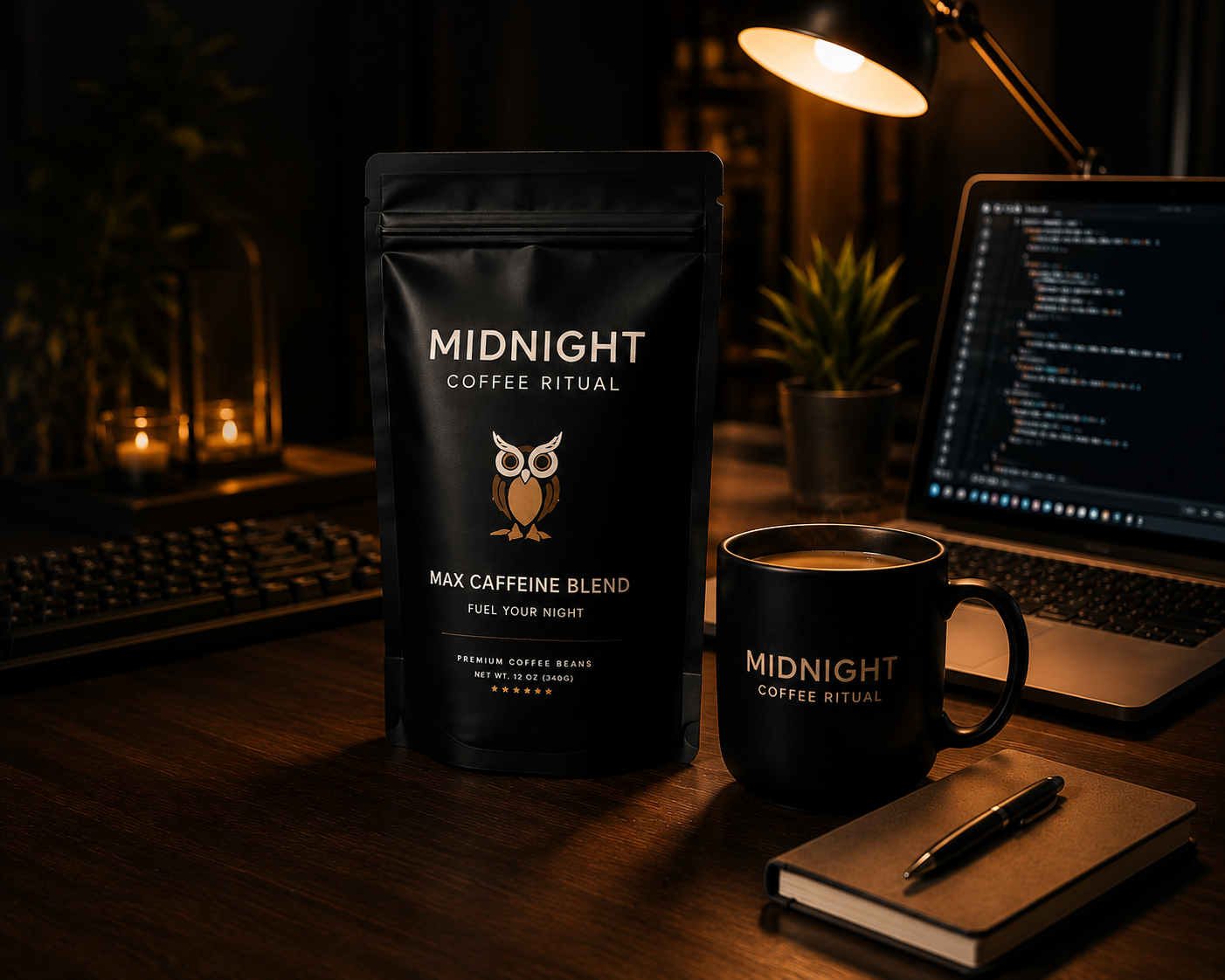 Midnight Coffee Ritual™ | Max Caffeine Blend (12oz)